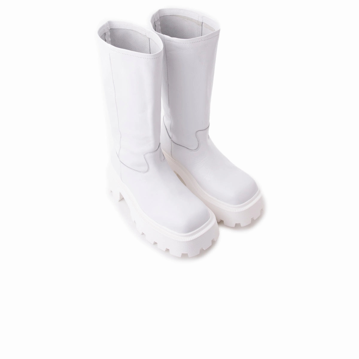 Lucius White Leather Model Rough Ready