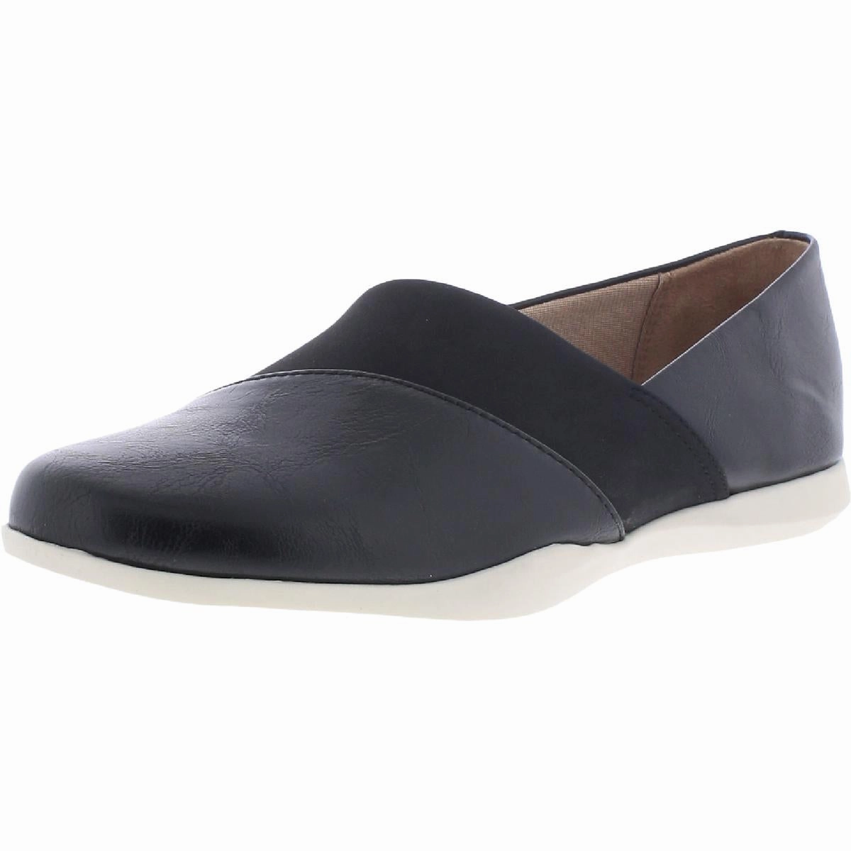 Cushioned Lucy Womens Faux Leather Slip On Loafers