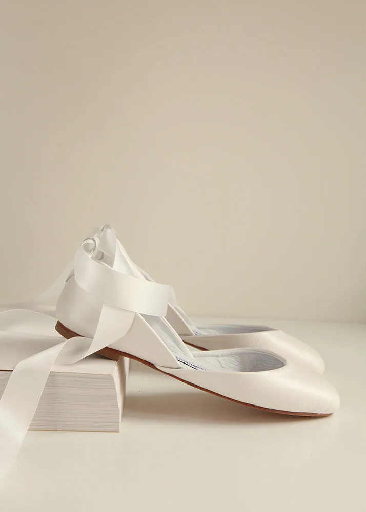 elegant design LUNA BALLET FLATS ?C PEARL IVORY