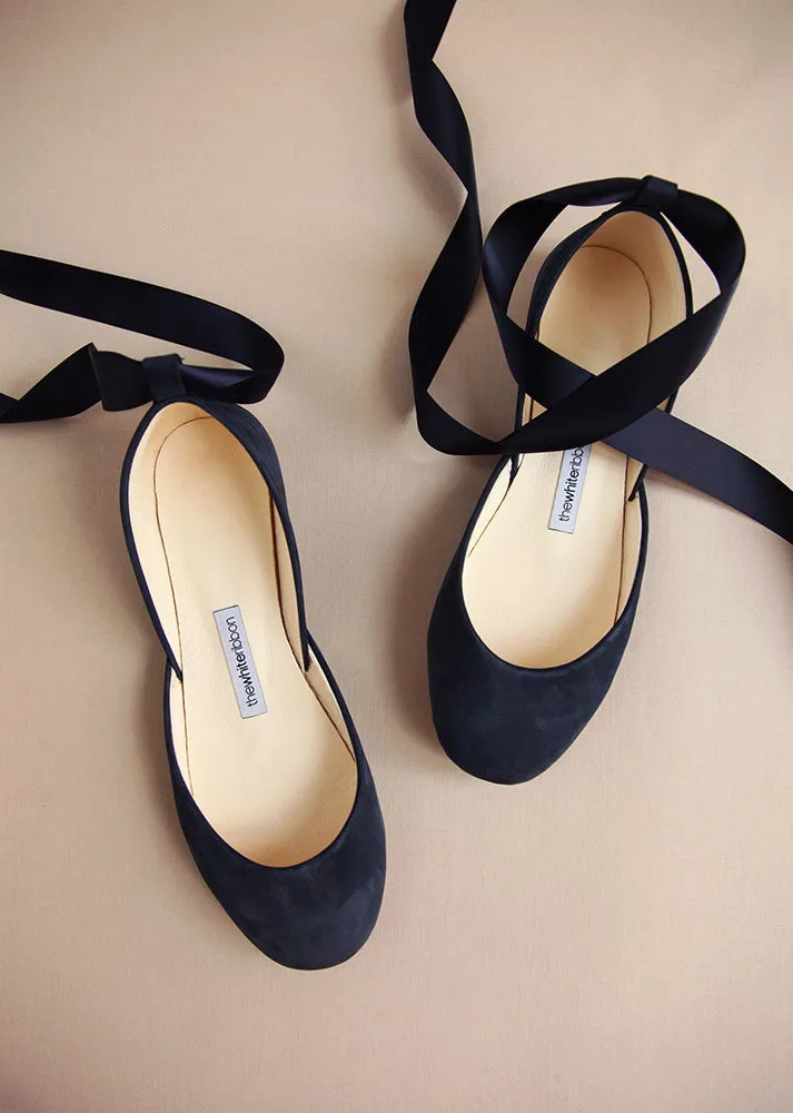 LUNA BALLET FLATS - NAVY BLUE Modern Classic Design Nature Glow