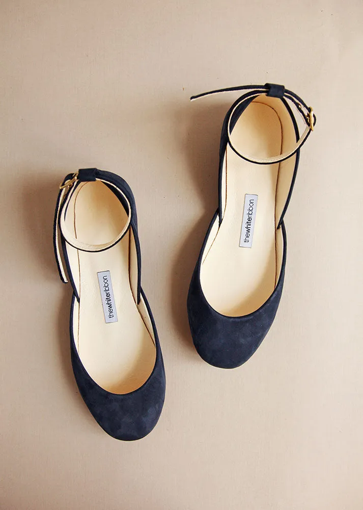 Sleek Sole LUNA BALLET FLATS - NAVY BLUE