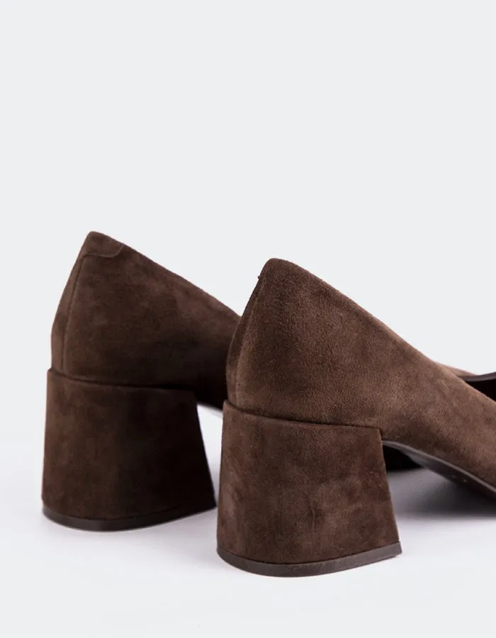 Plush Heels Josephine Brown Suede
