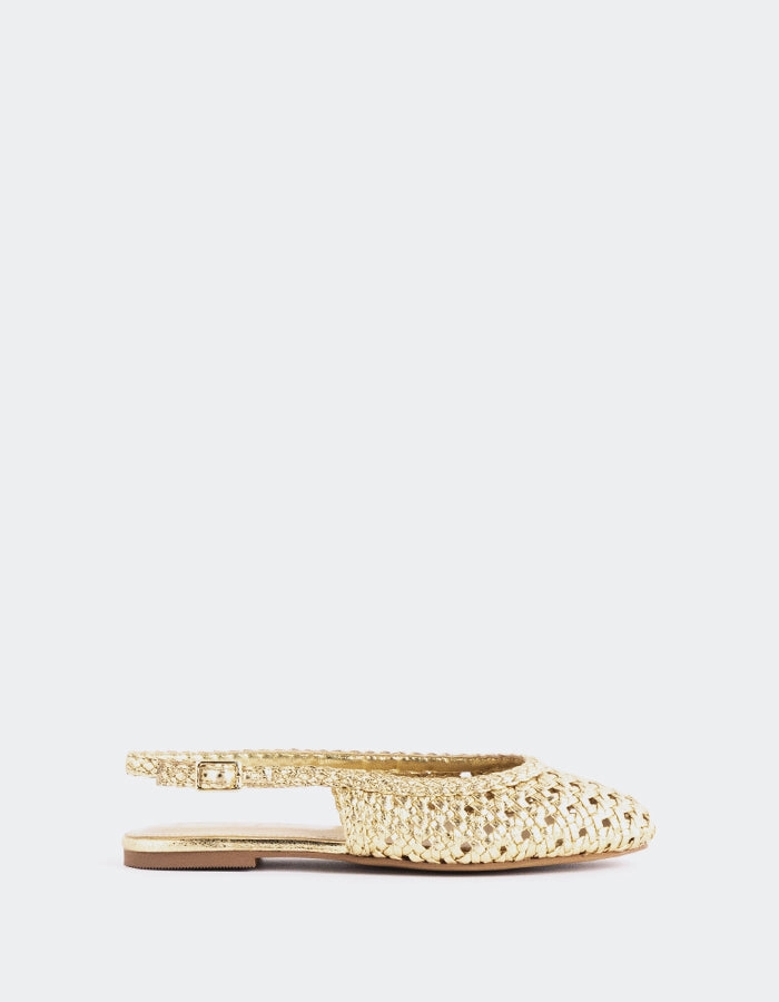 Breda Gold Metal Multi Directional Slip On Design