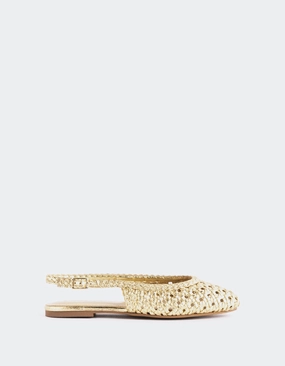 Breda Gold Metal Multi Directional Slip On Design