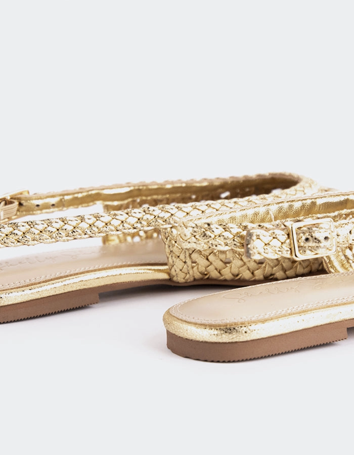 Breda Gold Metal soft elegance Wedding Heels