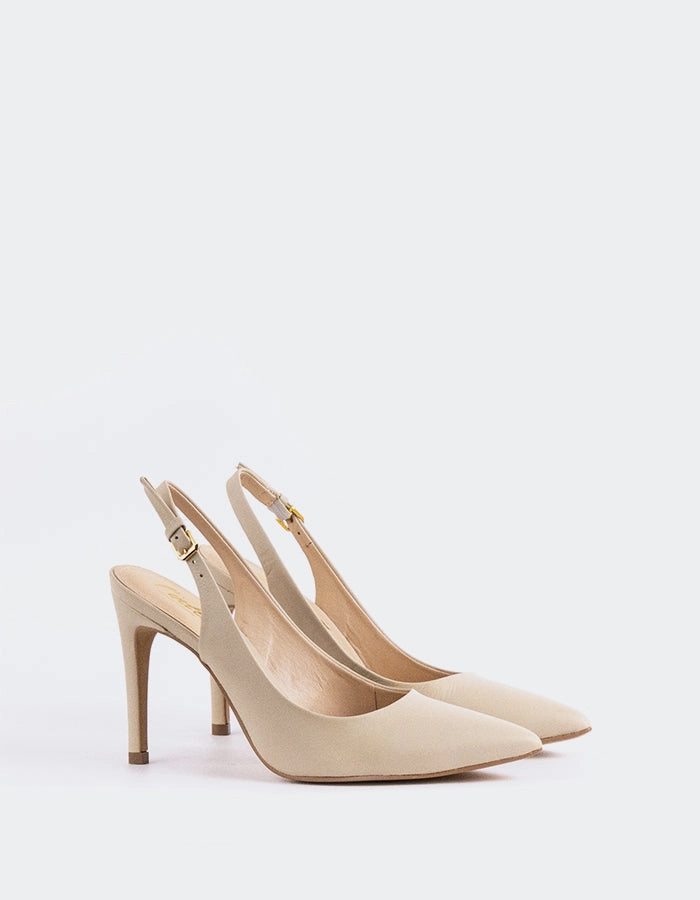 Peep Toe Pumps Morisha Off White Leather