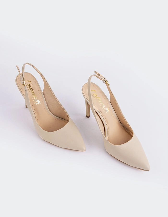 Morisha Off White Leather Elastic laces