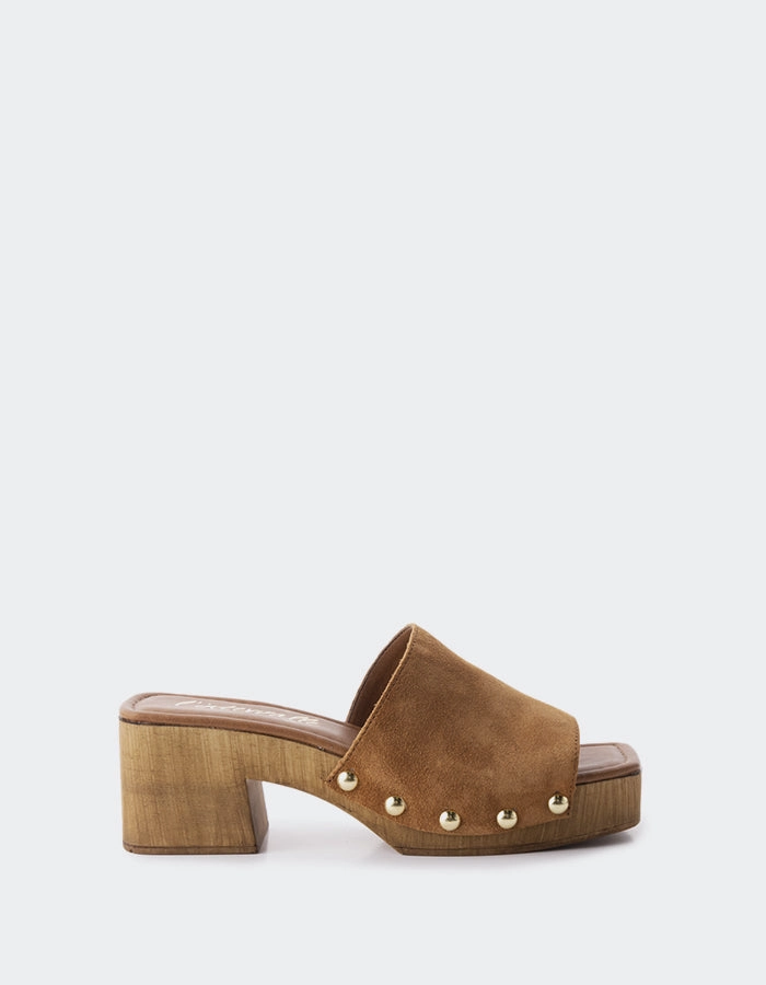 Maja Cognac Suede Slip On Comfort EVA Material