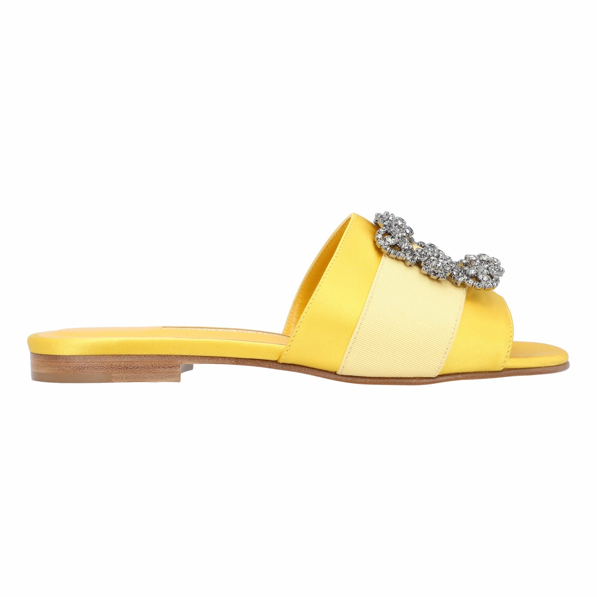 Manolo Blahnik Martamod Flat Yellow Euro Ease