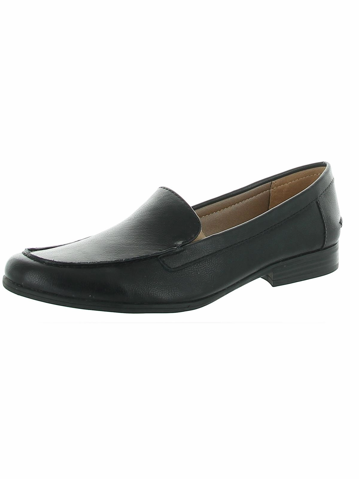 Margot Womens Faux Leather Loafers Easy Movement Heel Grip