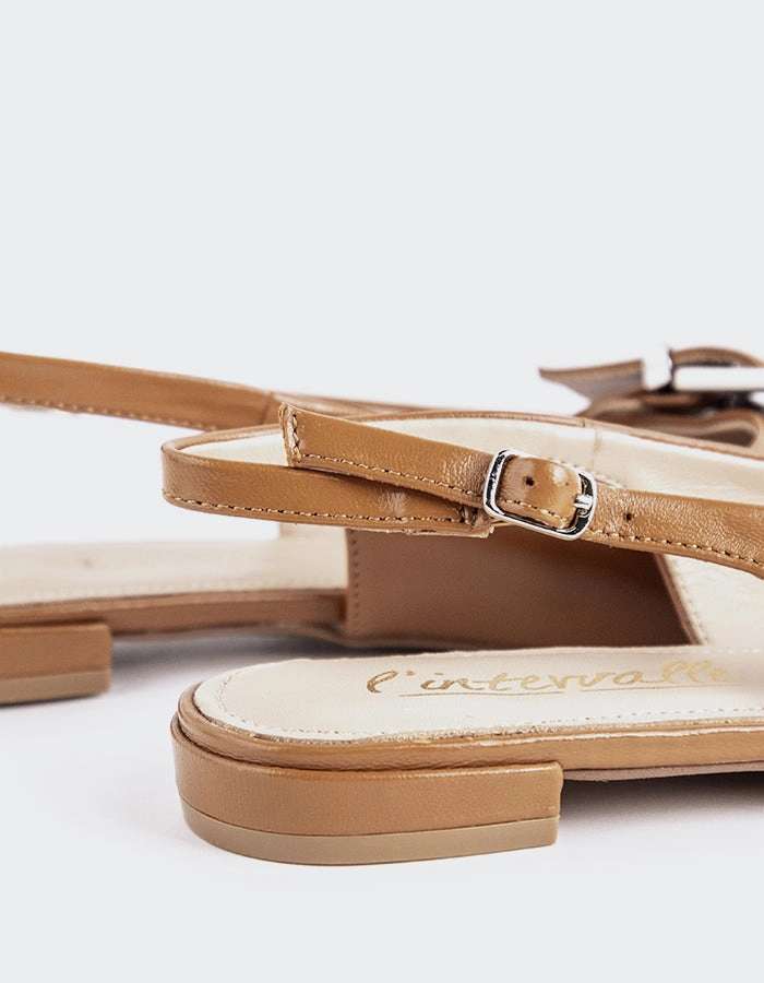 Marken Tan Leather Dressy Heels Anti Abrasion