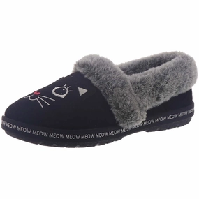 Meow Pajamas Womens Faux Fur Slip On Casual Shoes Durable Comfort Arch Fit