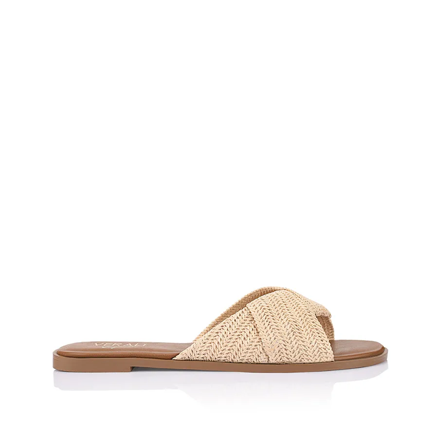 Dawn Glow Sage Casual Slides - Natural Raffia