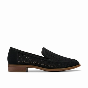Toe Smooth Clarks Trish Cove in Black Suede