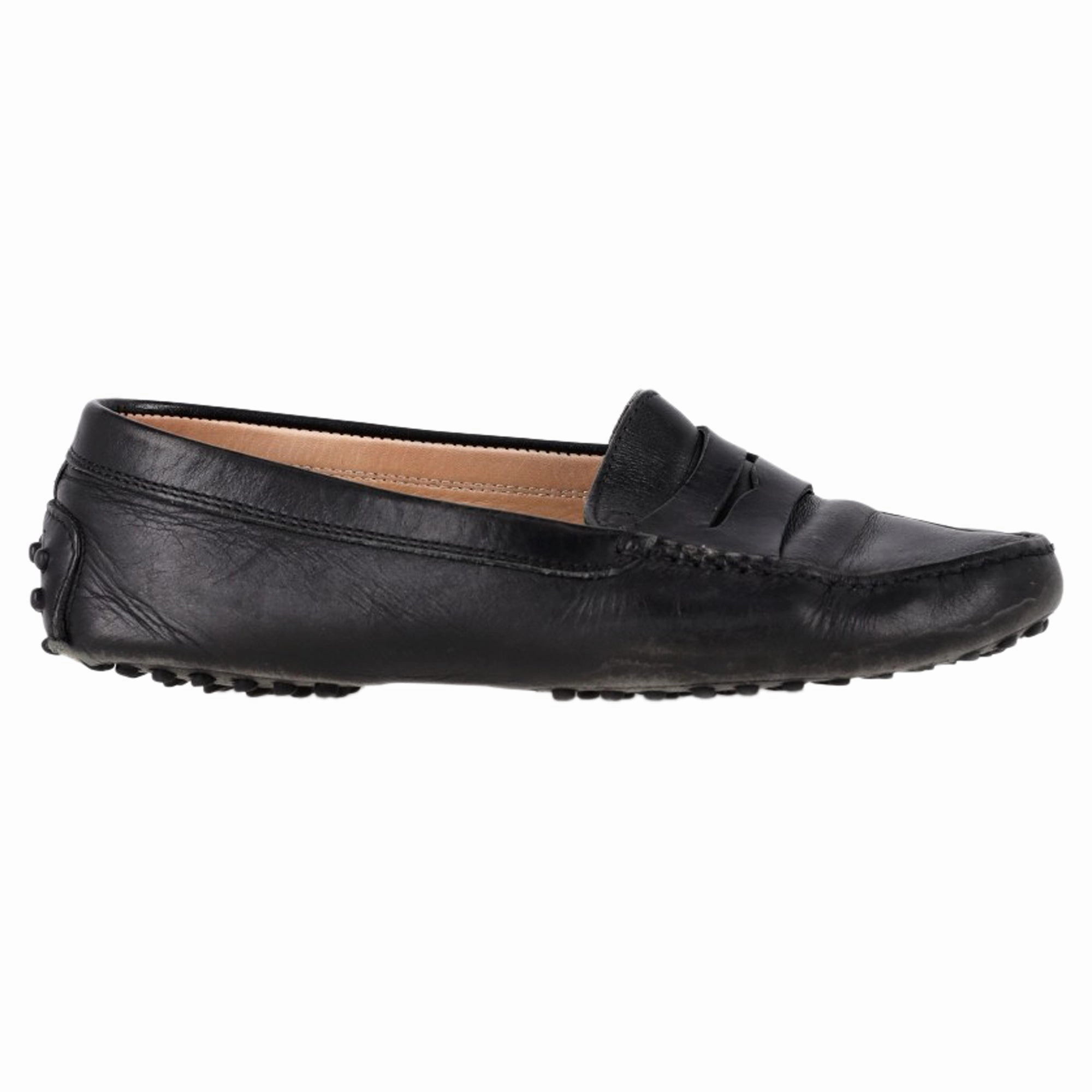 Move True Street View Tod's Penny Loafers in Black Calf Leather