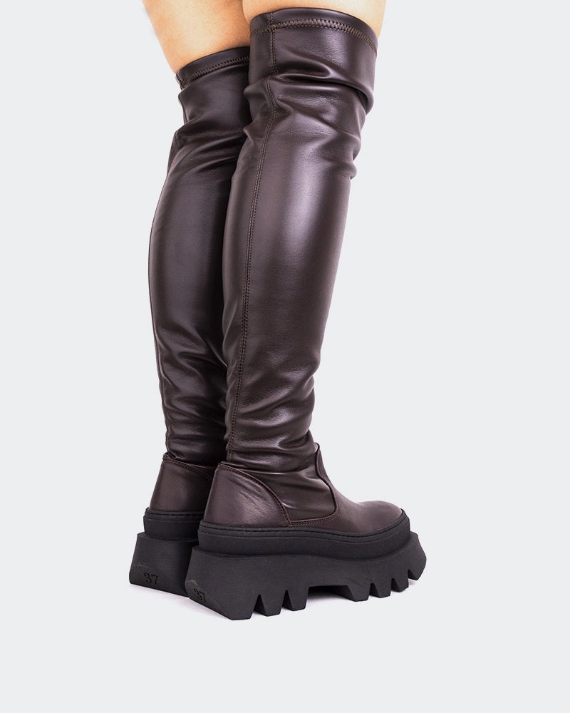 Fit for Winter Quality Material Moncton Brown Stretch