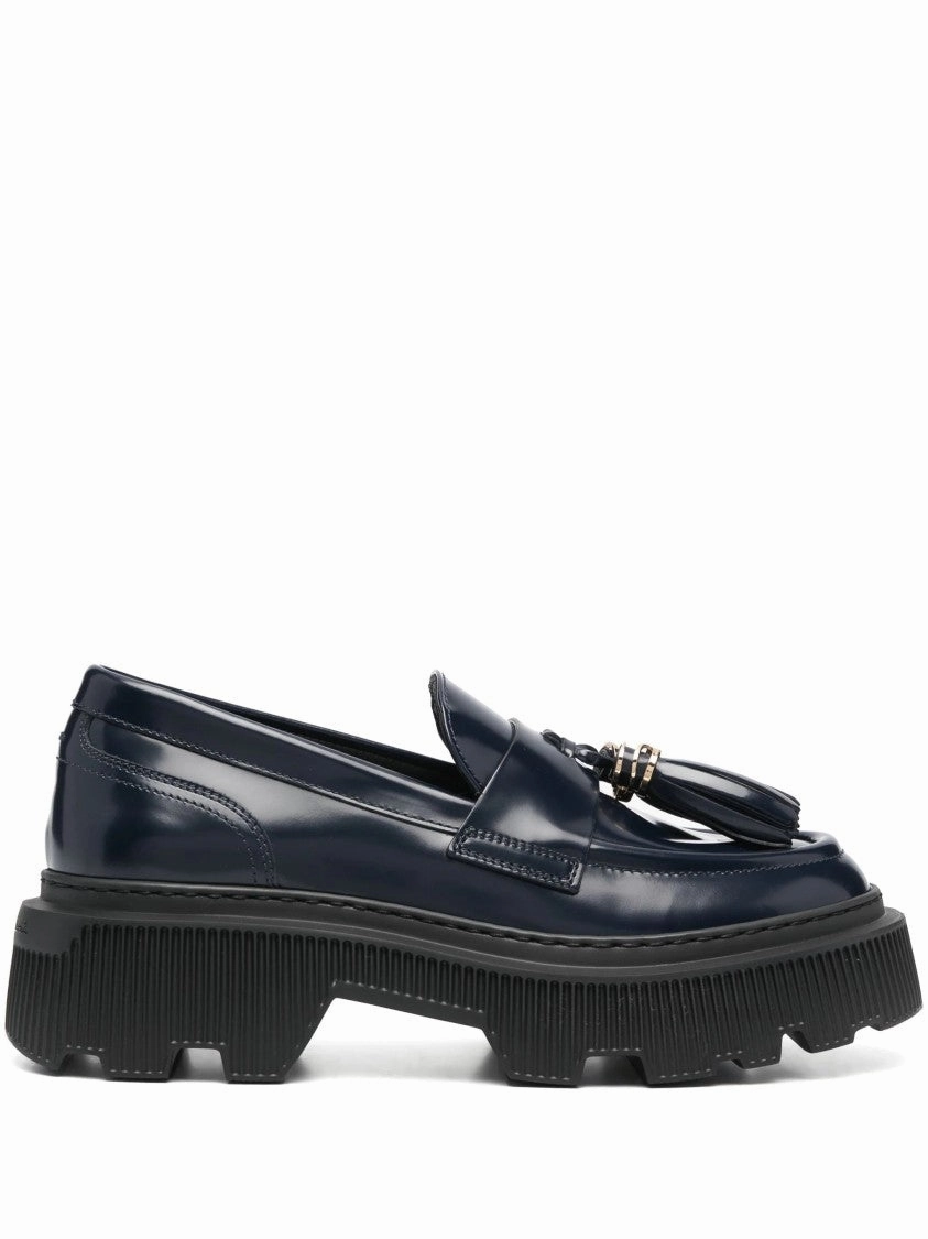 Sole True Narrow Width Tassel Detail Closed Blue Loafers