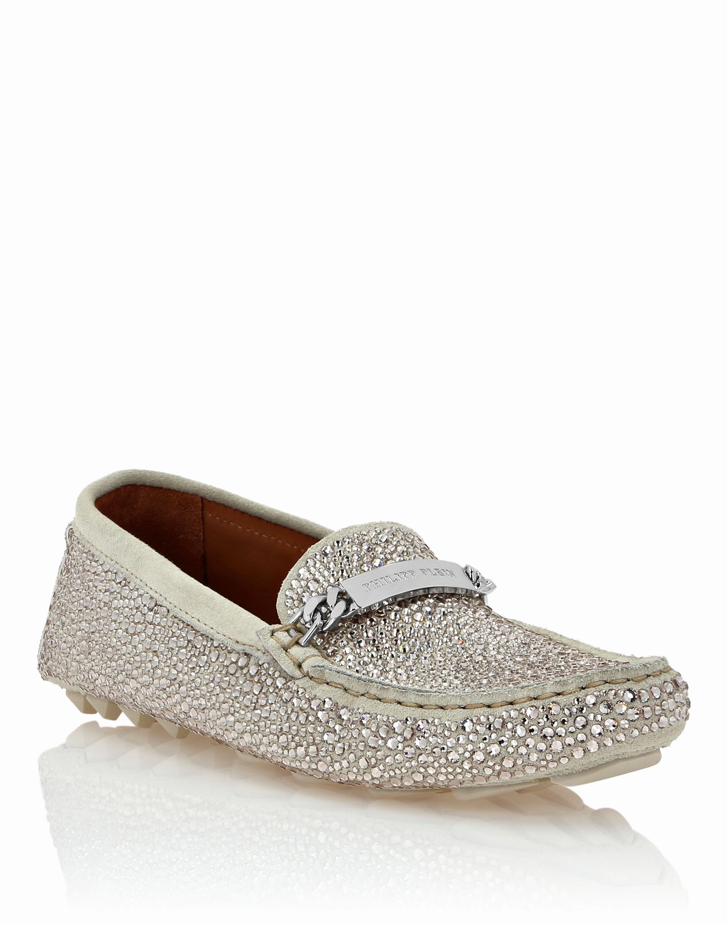 Slip   On Suede Strass Moccasin