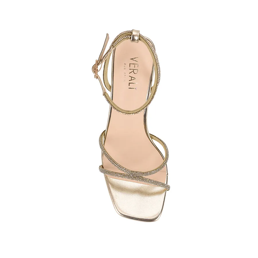 Memory foam insole Fresh Design Kian Block Heel Sandals - Champagne Smooth
