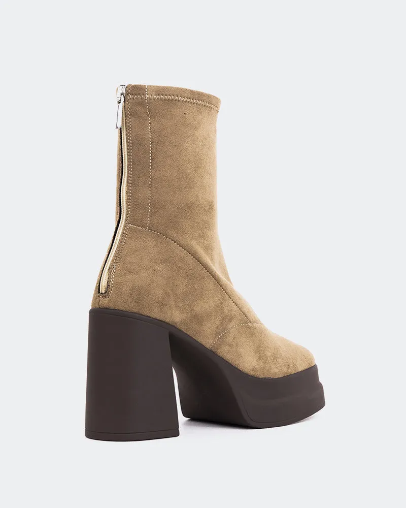 Voltera Taupe Suede Stretch Cold Chicwear