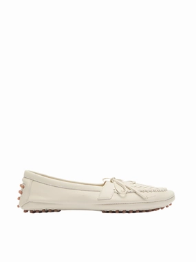Women's Driver Moccasin In Ecru Even Lane