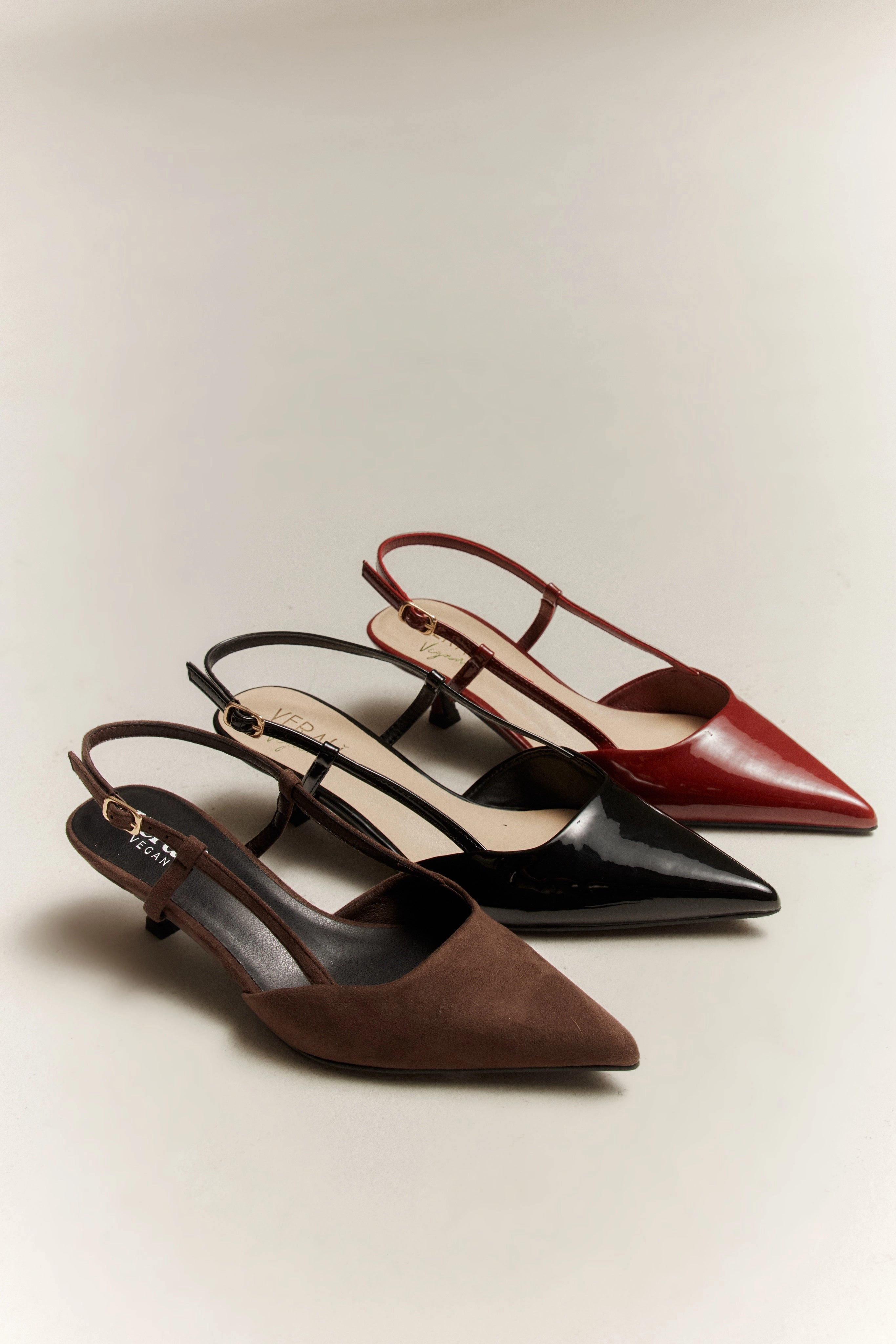 Lucas Slingback Kitten Heels - Chocolate Brown Micro Ultra High Heels City Life