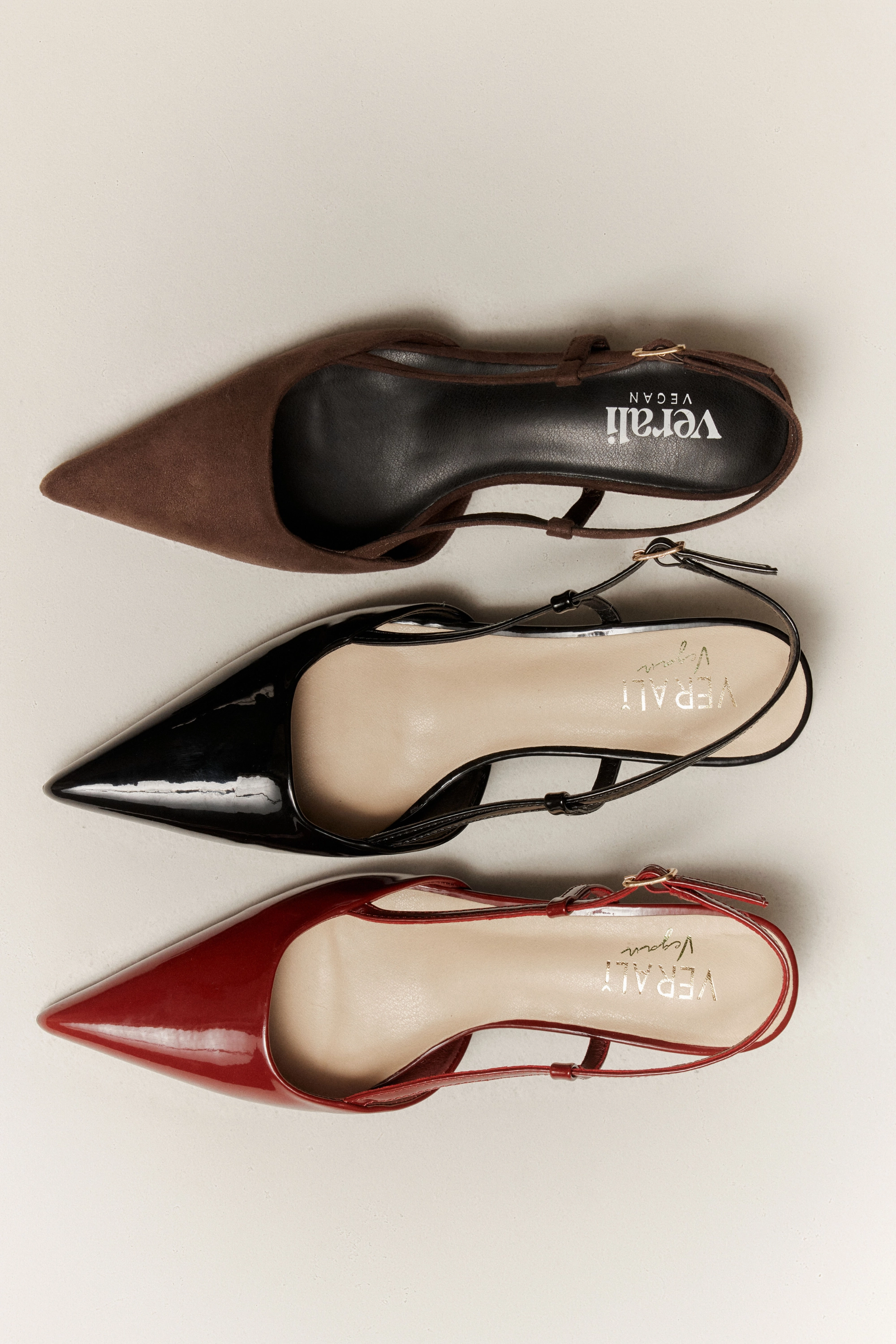 Comfortable Pumps Glamorous Shoes Lucas Slingback Kitten Heels - Chocolate Brown Micro