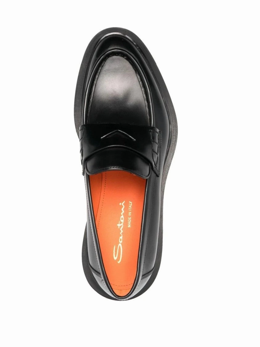 Classic Penny Strap Loafers With Chunky Rubber Sole Way True