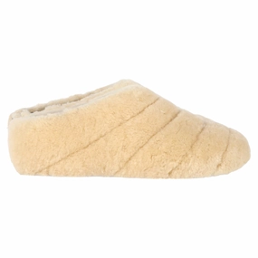 True Path Proenza Schouler Rondo Shearling Slippers in Cream Sheepskin Fur