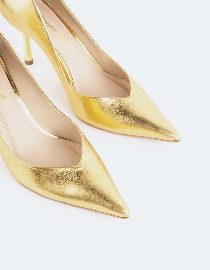 Minimalist Liora Gold Leather