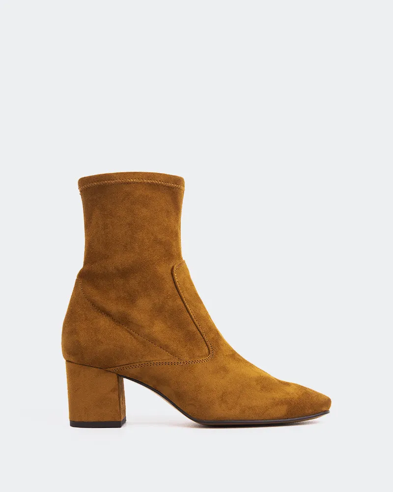 Versatile Boot Montigny Tan Suede Stretch