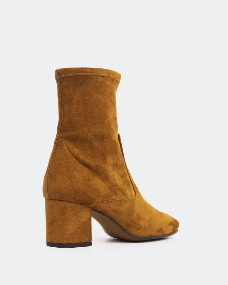 Montigny Tan Suede Stretch Padded collar Smart Wardrobe