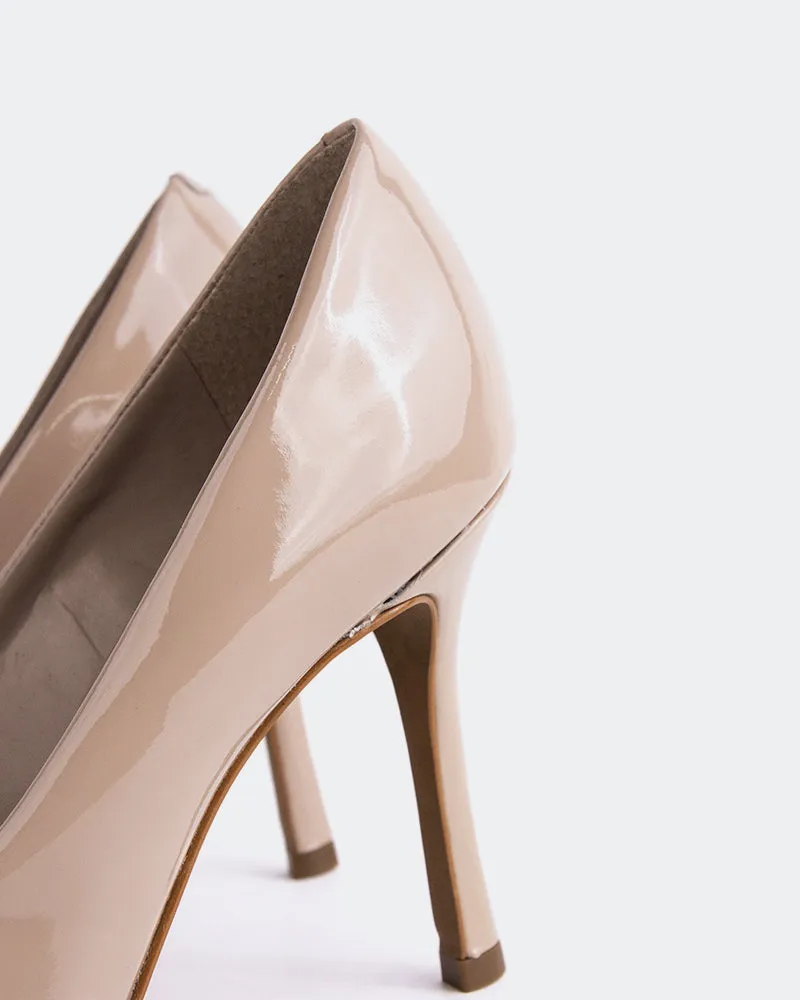 Minimal Heels Breathable Material Moraya Nude Patent