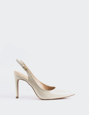 Modern Heels Polished Design Morisha Off White Patent