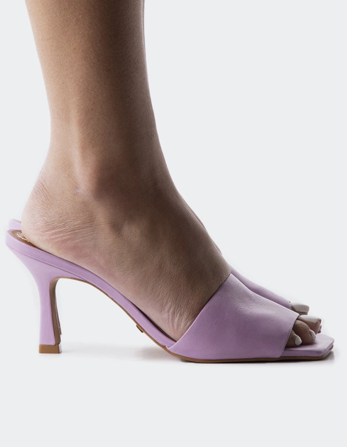 Mylos Lilac Leather Simple Sandal Fit Easy Beach Walk