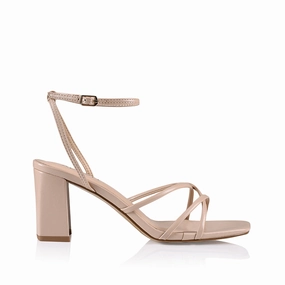 Active Day Chunky Wedge Heels Nakita Block Heel Sandals - Nude Smooth
