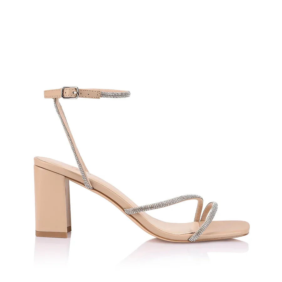 Nastassia Block Heel Sandals - Nude Season Fresh Light Step