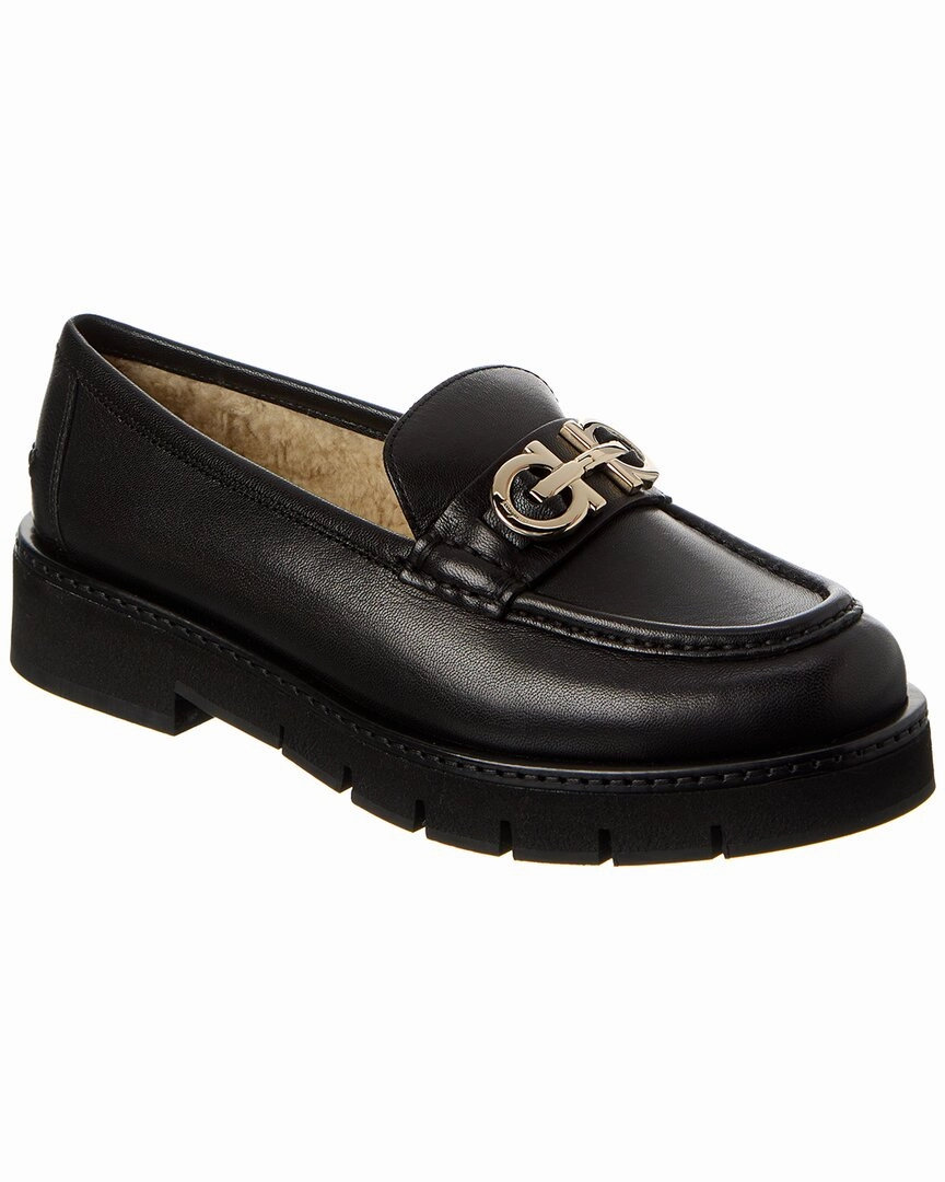 Step Lightly Sleek Silhouette Ferragamo Ofelia Lug Ornament Leather Loafer