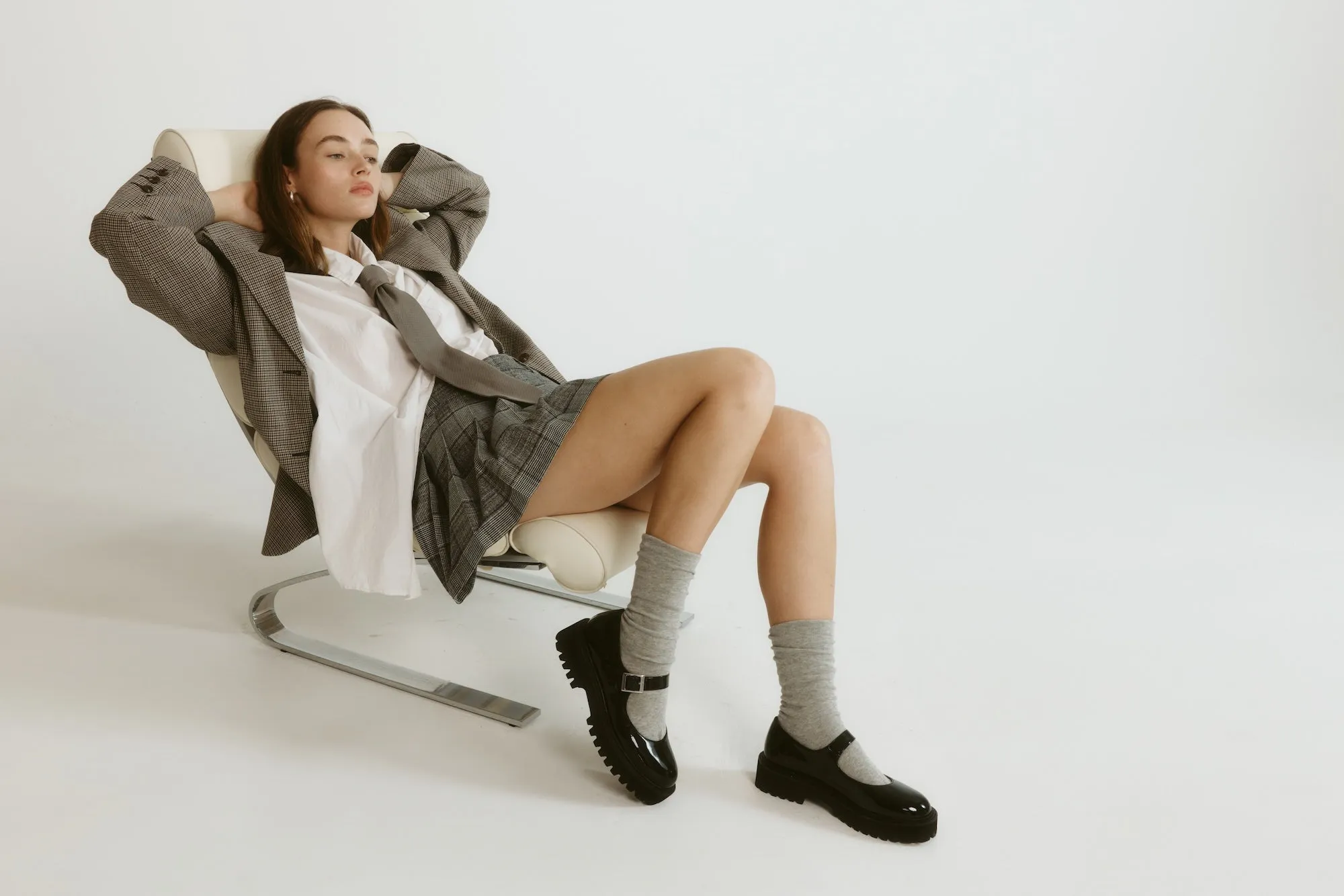 Nero Chunky Mary Jane Loafers - Black Patent Casual Elegance