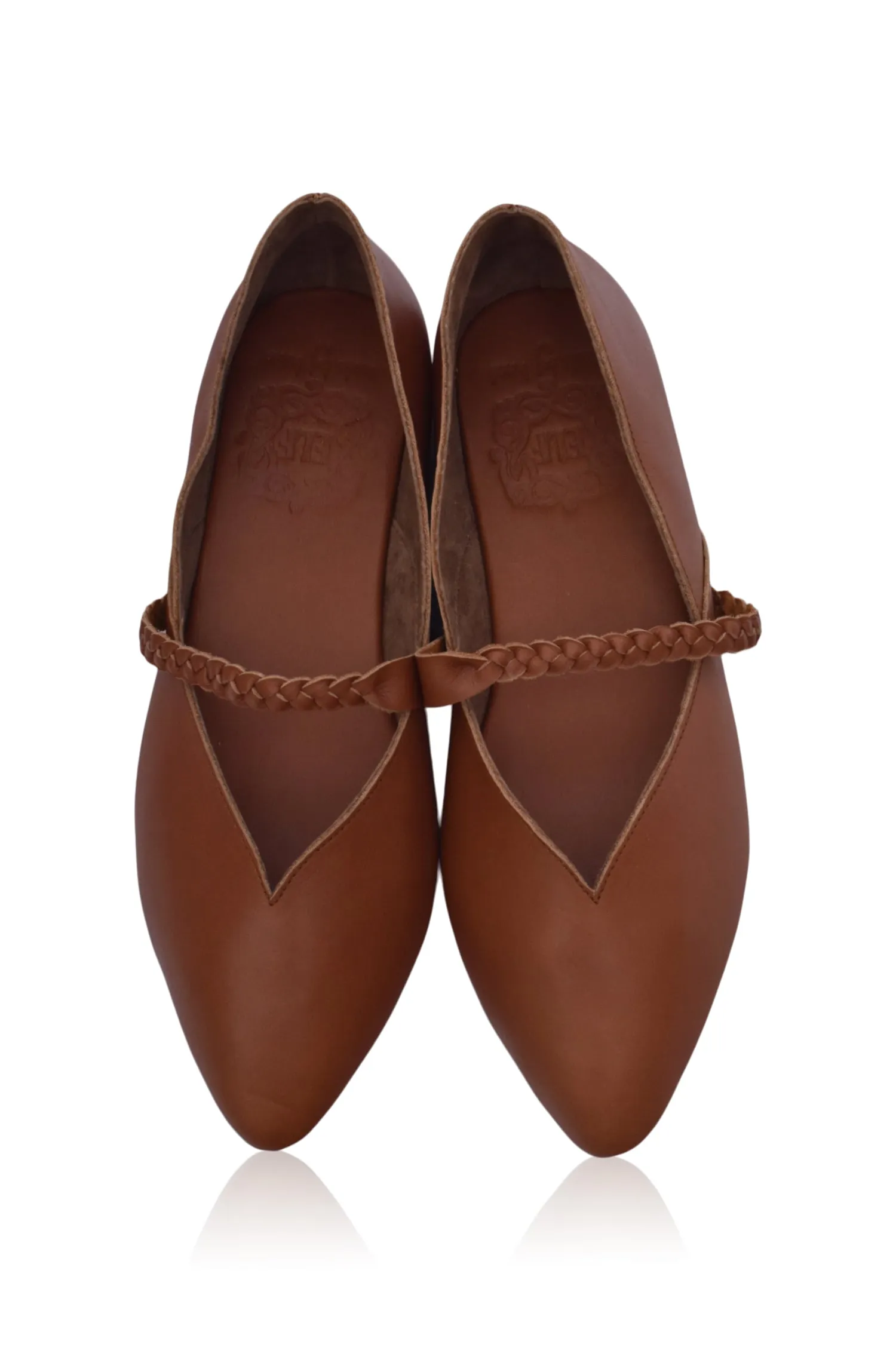 Relaxing Footwear Style New Love Leather Ballet Flats