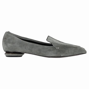 Nicholas Kirkwood Beya Loafers in Grey Suede Meet Time Breathable Lining