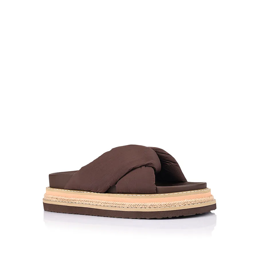 Thames Flatform Slides - Chocolate Brown Hand Wash