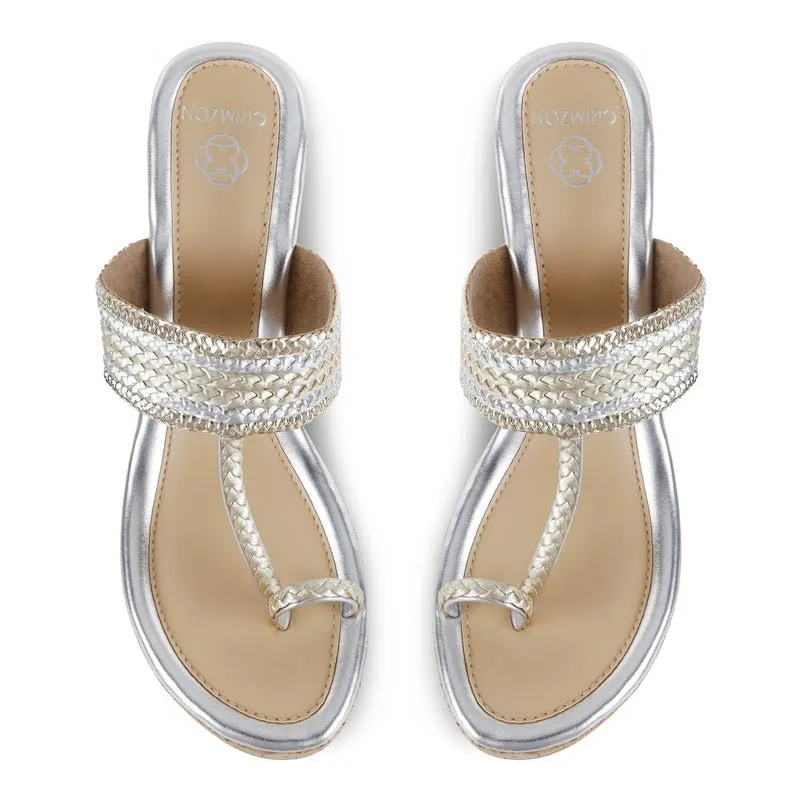 mules All Weather Performance JESSI- GOLD KOLHAPURIS