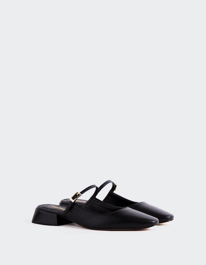 Elastic Collar Calantha Black Leather