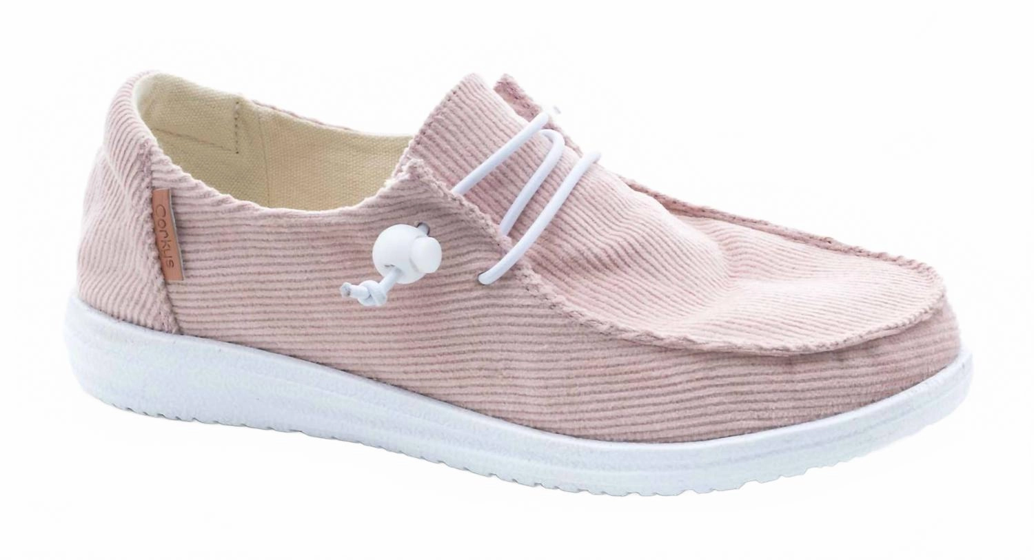 Clean Path Lane Venetian Loafers Women's Corduroy Kayak Slip Ons In Blush