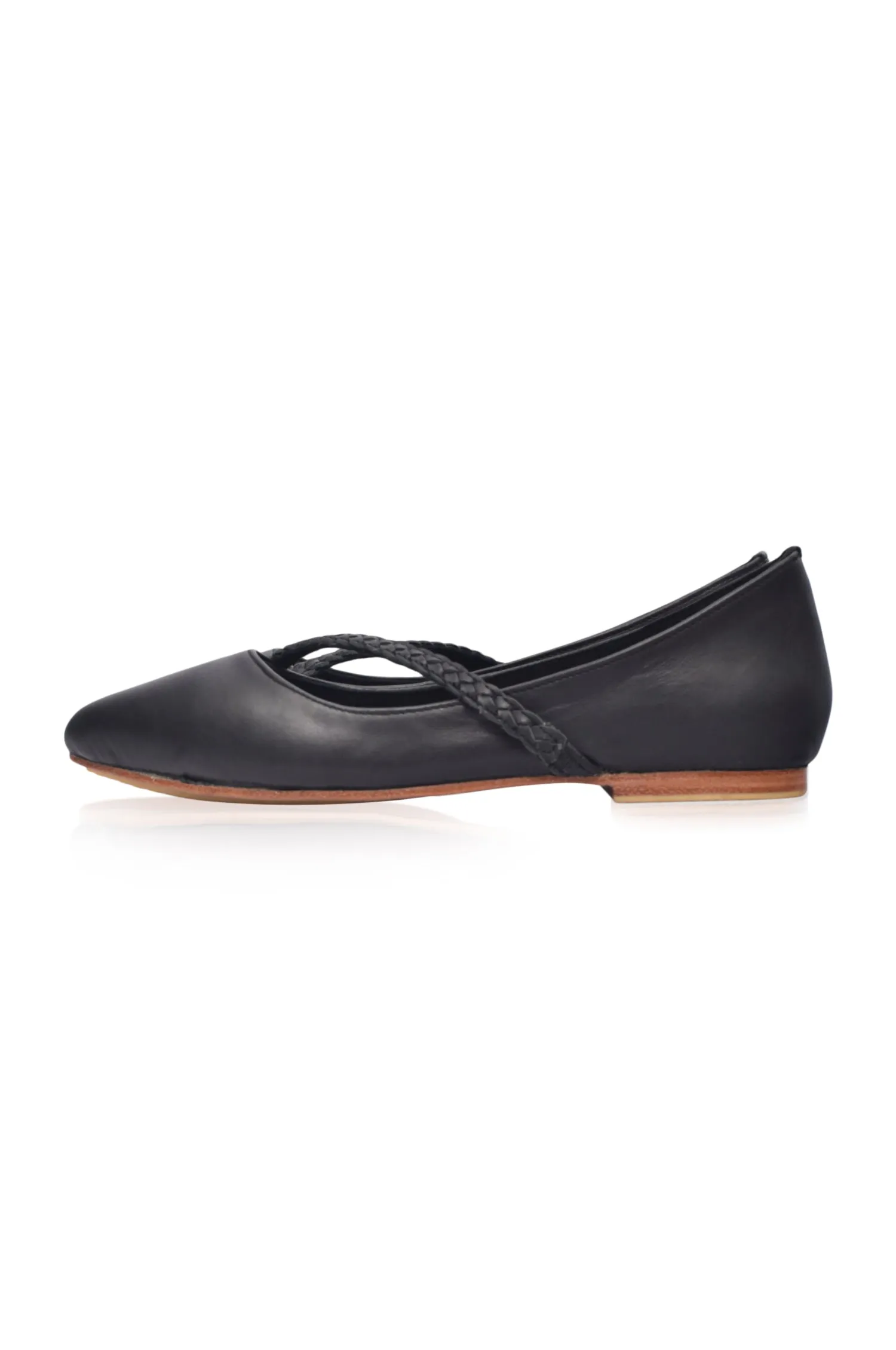 Bride Glow Timeless Design Orenda Elegant Leather Ballet Flats
