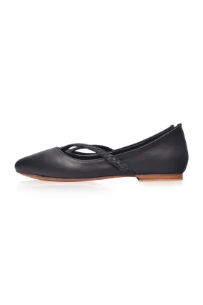 Orenda Elegant Leather Ballet Flats Velvet Touch