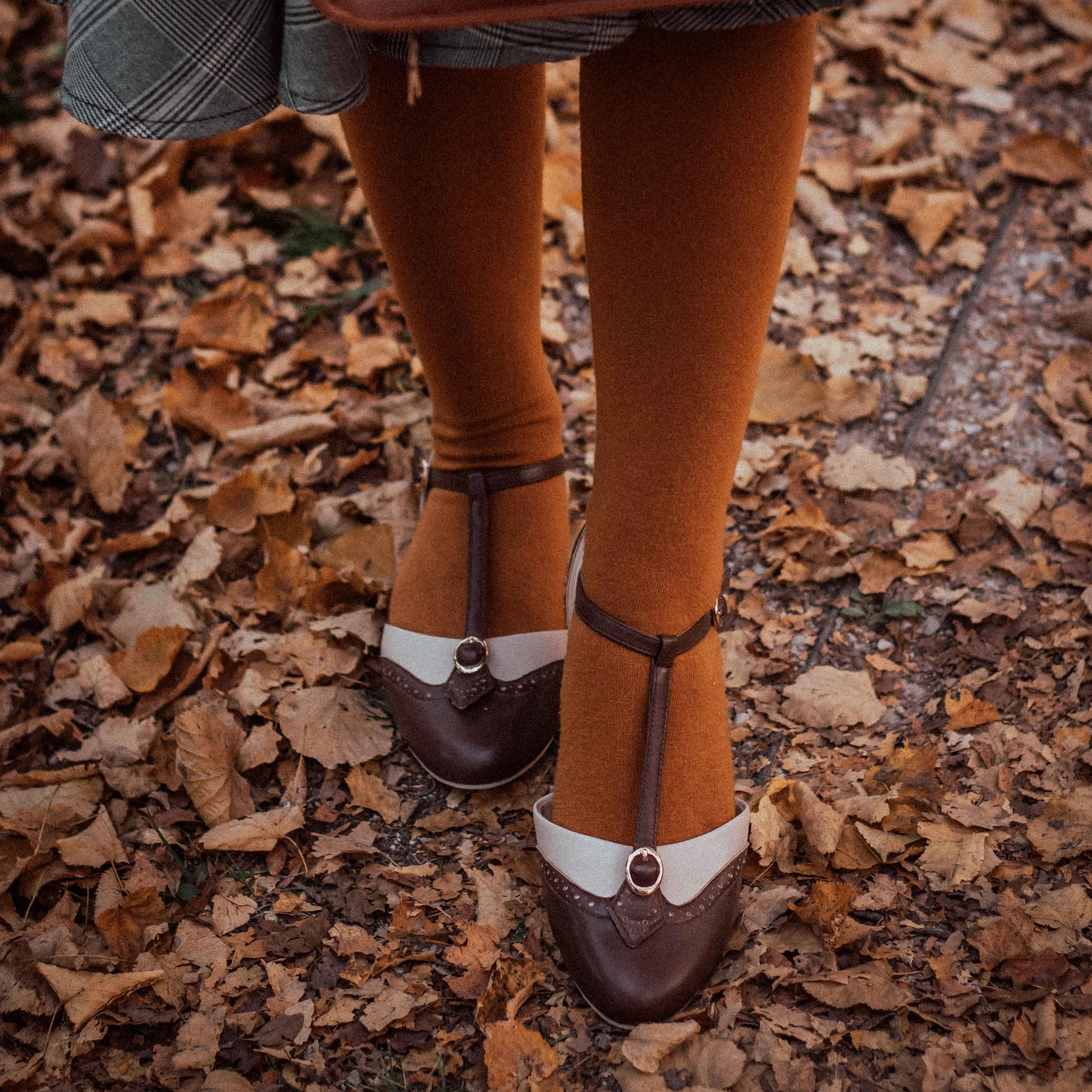 Parisienne (Beige/Espresso) Functional Walking Shoes Nordic Ease