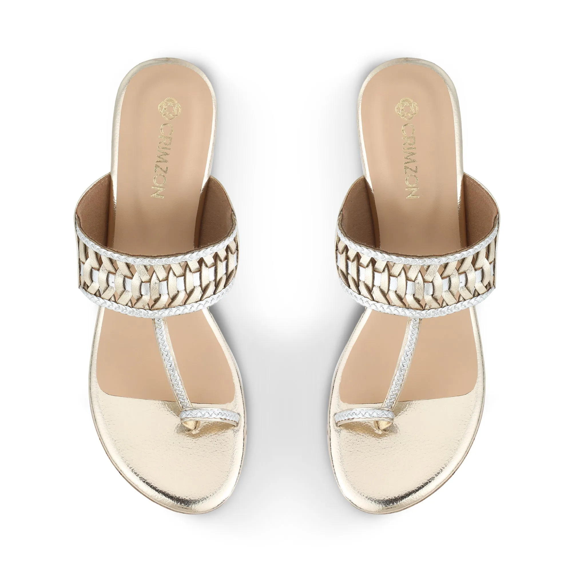 AISHA- GOLD KOLHAPURIS Street Wear