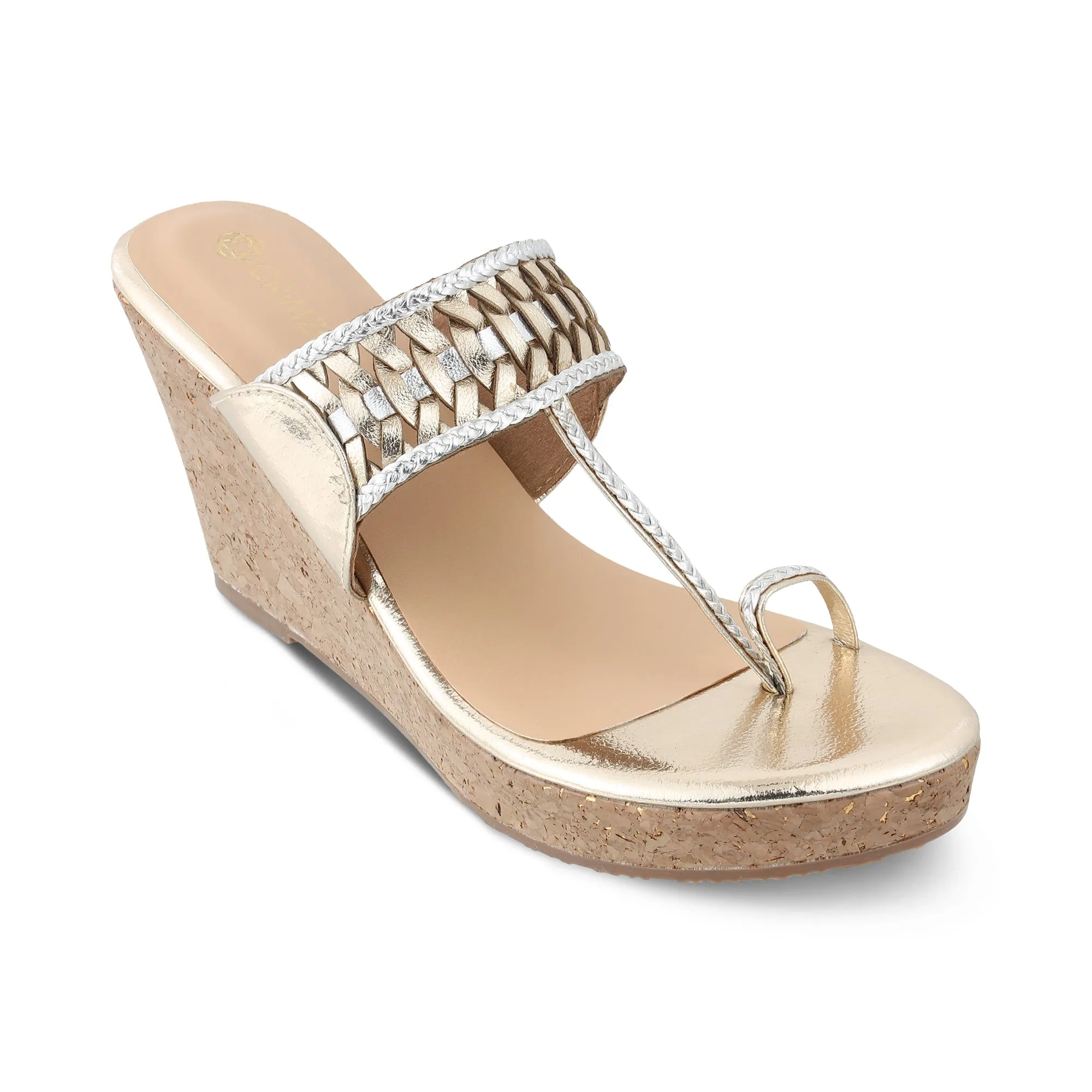 All-Day Ease AISHA- GOLD KOLHAPURIS